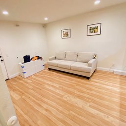a living room and kitchen