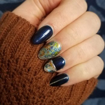 Me Nail Spa - Beautiful royal blue earth goddess foil nails - Nail Salons Near Me - Alameda, California Me Nail Spa - Beautiful royal blue earth goddess foil nails - Nail Salons Near Me - Alameda, California