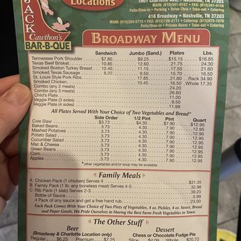 Jack Cawthon's Bar-B-Que - Broadway menu - Barbeque Near Me - Nashville, Tennessee Jack Cawthon's Bar-B-Que - Broadway menu - Barbeque Near Me - Nashville, Tennessee