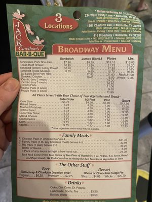 Menu photo 2 Jack Cawthon's Bar-B-Que Nashville, TN Menu photo 2 Jack Cawthon's Bar-B-Que Nashville, TN