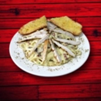 Mike's Place - Chicken Carbonara. Our Alfredo sauce is made in house, from scratch. - Pizza Near Me - Chatham, Ontario