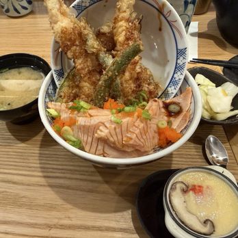 Tendon Kohaku - Seared Salmon Aimori Tendon - Japanese Near Me - Bellevue, Washington