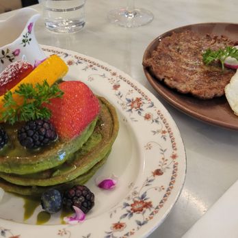 Son & Garden - Matcha mochi pancakes - Breakfast & Brunch Near Me - San Francisco, California Son & Garden - Matcha mochi pancakes - Breakfast & Brunch Near Me - San Francisco, California