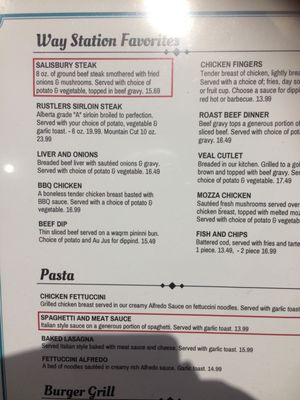 Menu photo 8 Craigs' Way Station Canmore, AB Menu photo 8 Craigs' Way Station Canmore, AB