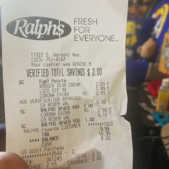 Ralphs - My receipt - Grocery Near Me - Los Angeles, California Ralphs - My receipt - Grocery Near Me - Los Angeles, California