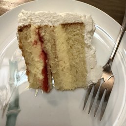 Lemon chiffon with lemon curd & raspberry sauce