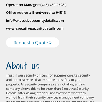 Executive Security Details - Security Services Near Me