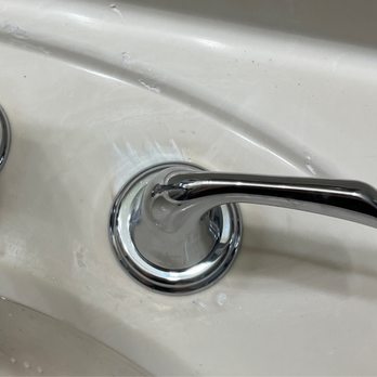 Domco Plumbing - Scratches to counter top left from "sawing off" the faucet - Plumbing Near Me - Folsom, California Domco Plumbing - Scratches to counter top left from "sawing off" the faucet - Plumbing Near Me - Folsom, California