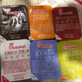 Chick-fil-A - Six out of seven sauces. Sweet and spicy Sriracha had me clucking. - Salad Near Me - Hicksville, New York
