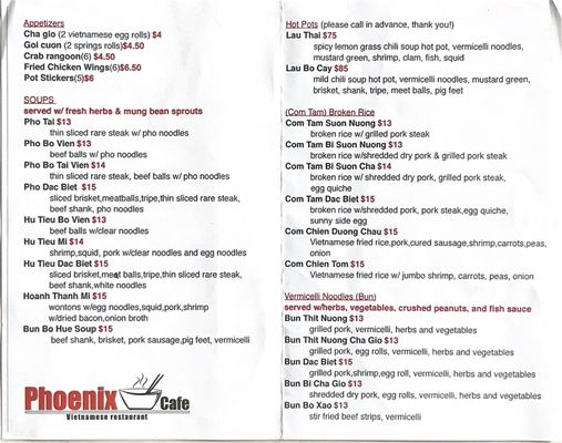 Menu photo 7 Phoenix Cafe St. Louis, MO Menu photo 7 Phoenix Cafe St. Louis, MO
