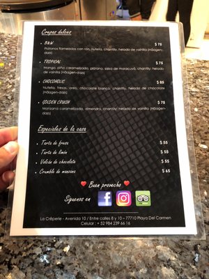 Menu photo 3 La Creperie Playa del Carmen, ROO Menu photo 3 La Creperie Playa del Carmen, ROO
