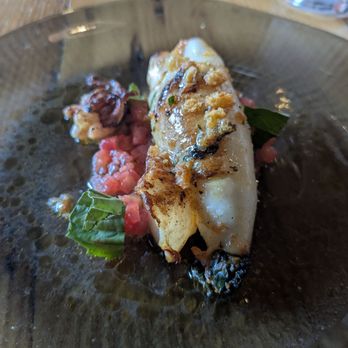 Oak & Reel - Shrimp-stuffed squid - Italian Near Me - Detroit, Michigan Oak & Reel - Shrimp-stuffed squid - Italian Near Me - Detroit, Michigan