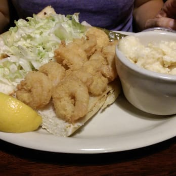 Swampwater Grill - Shrimp Po'Boy with roasted corn and cheese grits. Mmm. - Cajun/Creole Near Me - Cincinnati, Ohio Swampwater Grill - Shrimp Po'Boy with roasted corn and cheese grits. Mmm. - Cajun/Creole Near Me - Cincinnati, Ohio