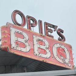 Opie's BBQ - Outside sign