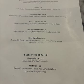 MW Restaurant - Menu - New American Near Me - Honolulu, Hawaii MW Restaurant - Menu - New American Near Me - Honolulu, Hawaii