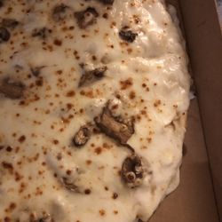 Papa Johns Pizza - Can't see crust covered with sauce