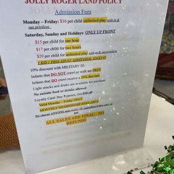 Jolly Roger Land - 12/3/21 pricing - worth it for almost 2 year old for an hour of fun! - Indoor Playcenter Near Me - Union City, California