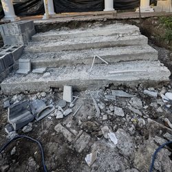 Alethia Masonry - What the front of our yard has looked like for months