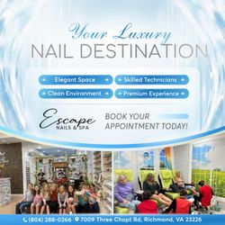 Escape Spa & Nail Salon - STEP INTO LUXURY AT ESCAPE NAILS & SPA
Looking for a nail salon that truly stands out? Welcome to Escape Nails & Spa, where beauty meets