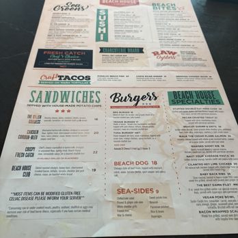 Beach House - Menu - Bars Near Me - Pompano Beach, Florida