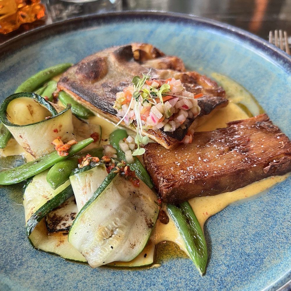 Orchard - Pan-seared arctic char - Mediterranean Near Me - Calgary, Alberta Orchard - Pan-seared arctic char - Mediterranean Near Me - Calgary, Alberta