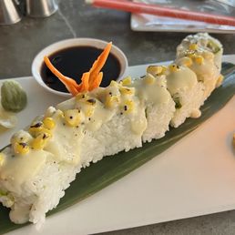 From the sushi menu: Snowcorn Roll From the sushi menu: Snowcorn Roll