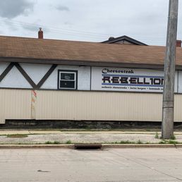 Outside of the building.