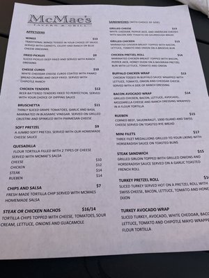 Menu photo 4 McMae's Tavern & Grill Bartlett, IL