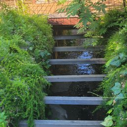 the steps leading up to the house the steps leading up to the house