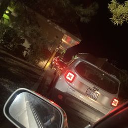 LONG LINE AT DRIVE THRU LONG LINE AT DRIVE THRU