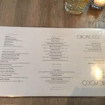Oxomoco - Duh... Menu - Mexican Near Me - Brooklyn, New York