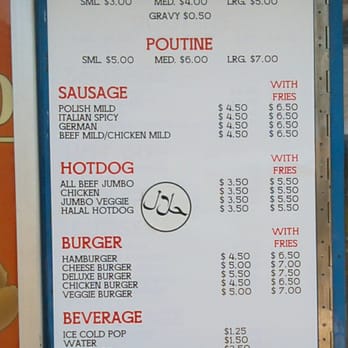 Mr Tasty Fries - Price as of july 14 2015 - Fast Food Near Me - Toronto, Ontario