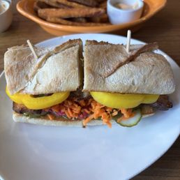 Pork Belly Bahn Mi Sandwich. So good. Pork Belly Bahn Mi Sandwich. So good.