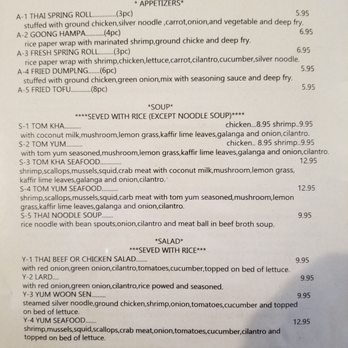 Langley Thai Cuisine - Menu page 1 - Thai Near Me - Hampton, Virginia