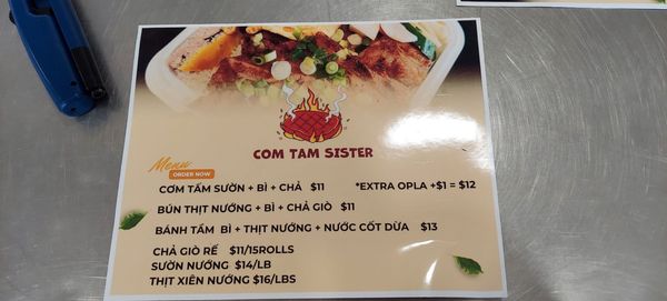 Menu photo 3 Com Tam Sister Garden Grove, CA