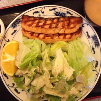 Gombei - Salmon broiled with double salad - Japanese Near Me - San Jose, California