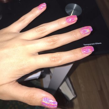 Sugar Nails & Lashes - gel manicure ($40) with dip powder (+$) under and holographic top (+$15) - Nail Salons Near Me - Orange, California Sugar Nails & Lashes - gel manicure ($40) with dip powder (+$) under and holographic top (+$15) - Nail Salons Near Me - Orange, California