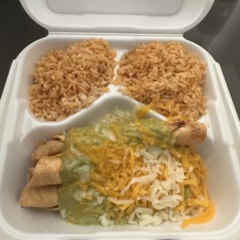 Los Albeto's - Three 3 Rolled Taquitos with Rice & Beans ( I got all rice) - Mexican Near Me - Duarte, California