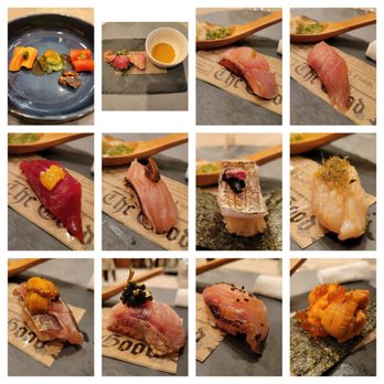 The Backhouse - a series of photos of a variety of sushi - Japanese Near Me - San Mateo, California