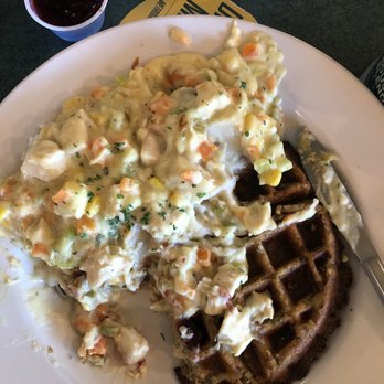 Metro Diner - Chicken with stuffing waffles - Diners Near Me - Augusta, Georgia Metro Diner - Chicken with stuffing waffles - Diners Near Me - Augusta, Georgia