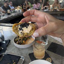 Tostones y Caviar. So yum!