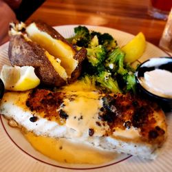 The Chart Room - Macadamia encrusted halibut