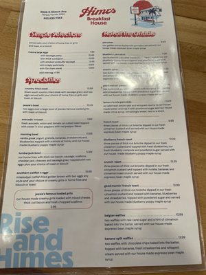 Menu photo 7 Himes Breakfast House Tampa, FL Menu photo 7 Himes Breakfast House Tampa, FL