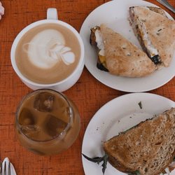Arrow Coffee Company - Latte, cold brew, Turkey Club, ham cheddar and egg