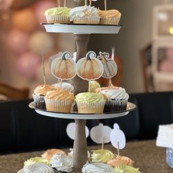 Albertsons - Yummy cupcakes with whipped cream frosting.