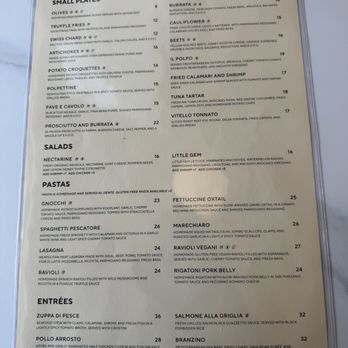 Doppio Zero - Menu - Italian Near Me - Walnut Creek, California