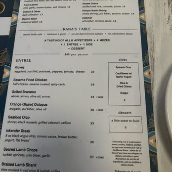 Rana Fifteen - Mediterranean Near Me - Brooklyn, New York