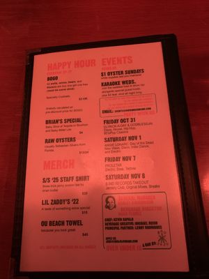 Menu photo 7 Over Under Miami, FL