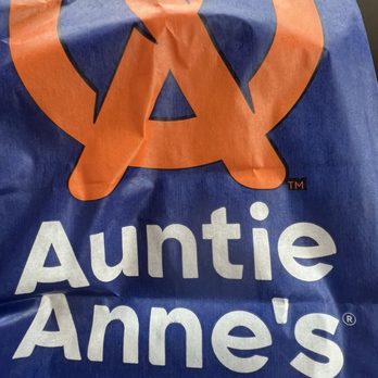 Auntie Anne's - 4/6/25 Front of bag - Pretzels Near Me - Bethesda, Maryland Auntie Anne's - 4/6/25 Front of bag - Pretzels Near Me - Bethesda, Maryland
