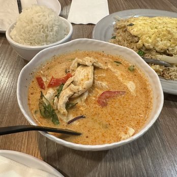 Siam Station - Panang Curry with Jasmine Rice - Thai Near Me - Irvine, California Siam Station - Panang Curry with Jasmine Rice - Thai Near Me - Irvine, California
